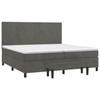 Maison Exclusive - Rete a doghe per letto e materasso Grigio scuro 200x200cm Velluto