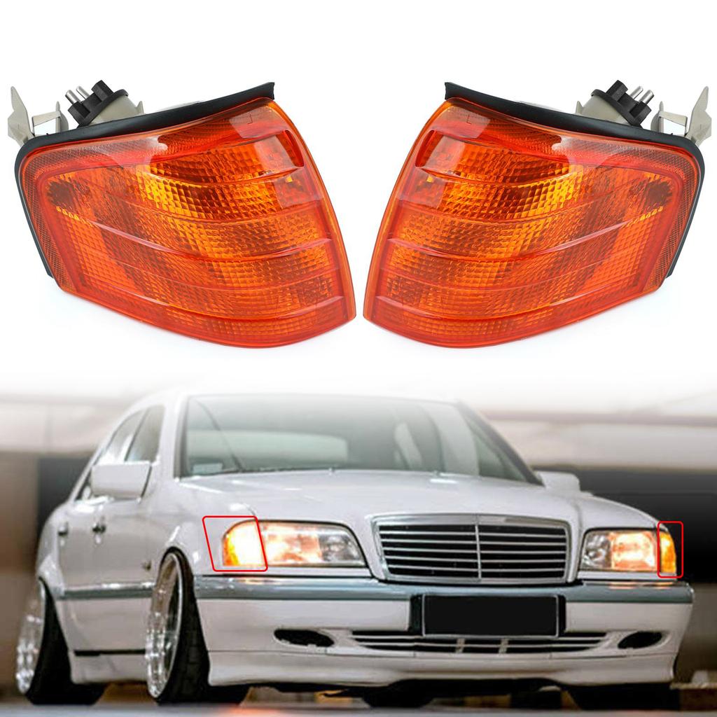 Corner Lights Turn Signal Lamps for Mercedes Benz C Class W202 1994-2000 2028261143 2028261243 Corner Signal