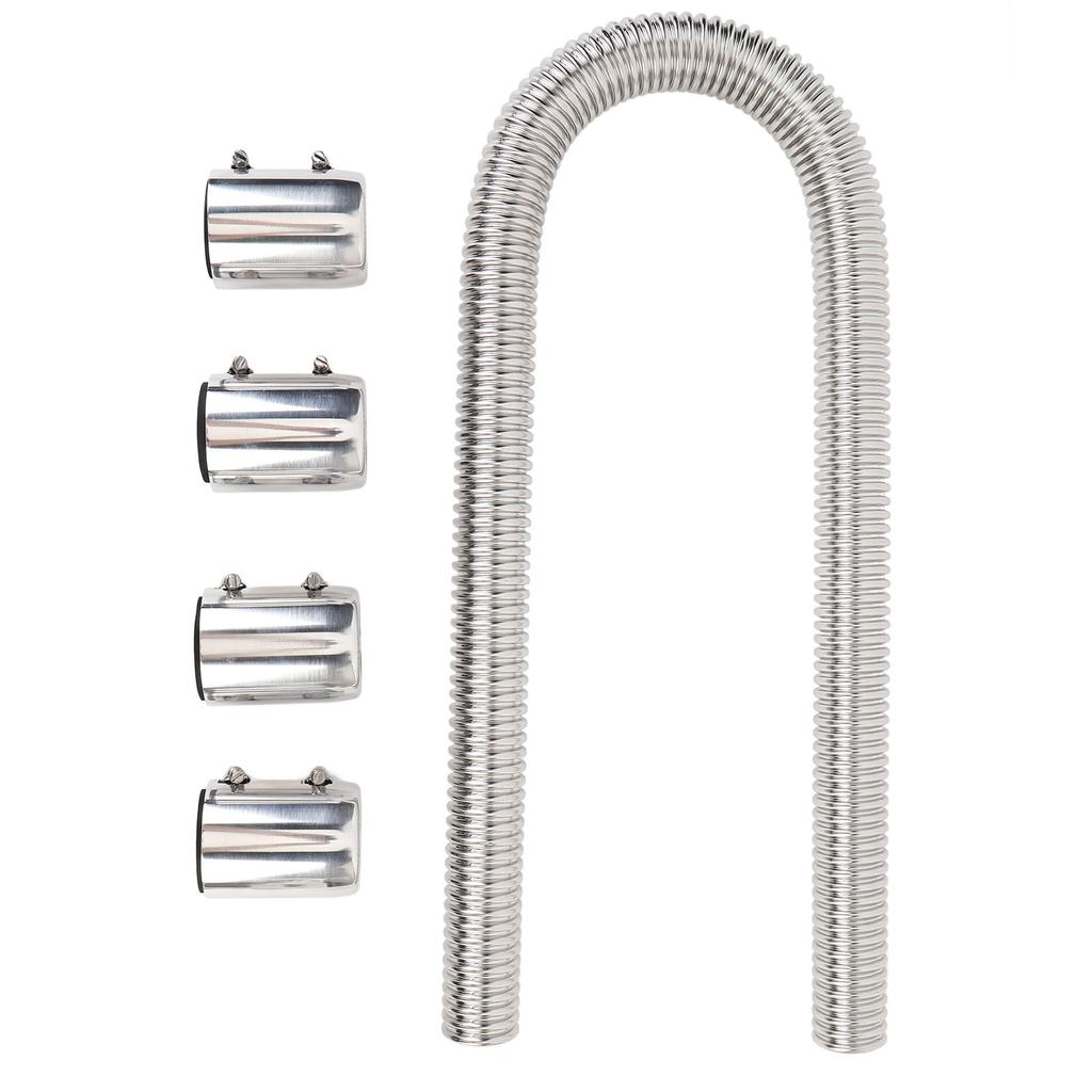 Radiator Flexible Coolant Water Hose Kit with Cap Clamp Stainless Steel 48 Inch Universal Engine Cooling Water Hose Kit