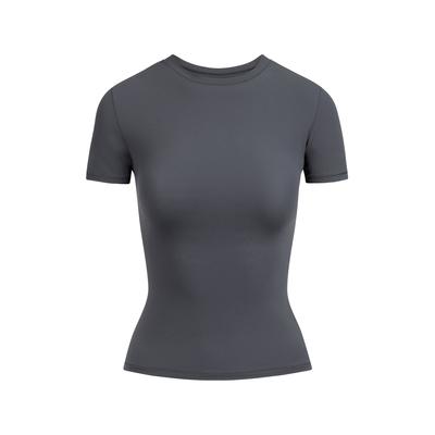 Fits Everybody Series T-Shirt Simple Versatile Slim Fit Round Neck Short Sleeve Women Tops TP-TSH-9048-GHP