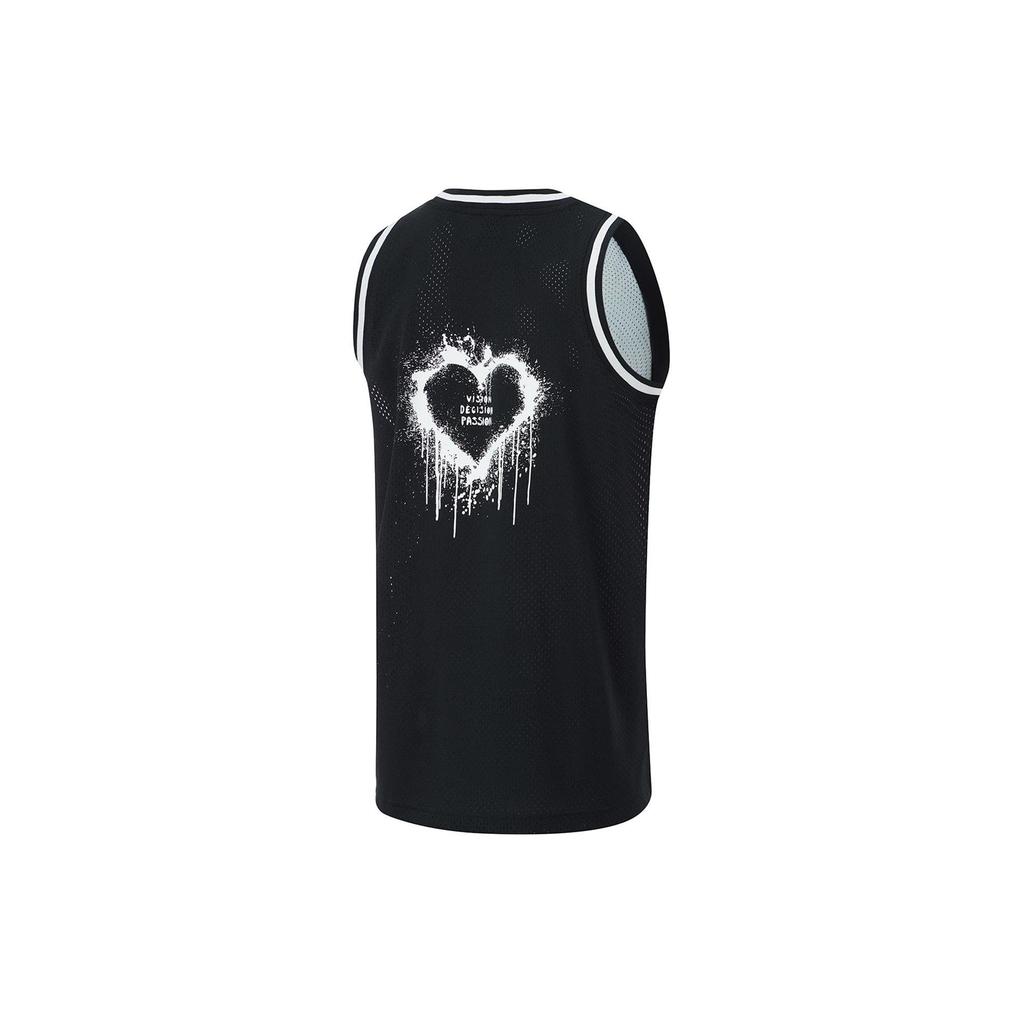 Li Ning Basketball Collection Basketball Jersey Men's Multicolor Photo Print On Black AAYU103-3