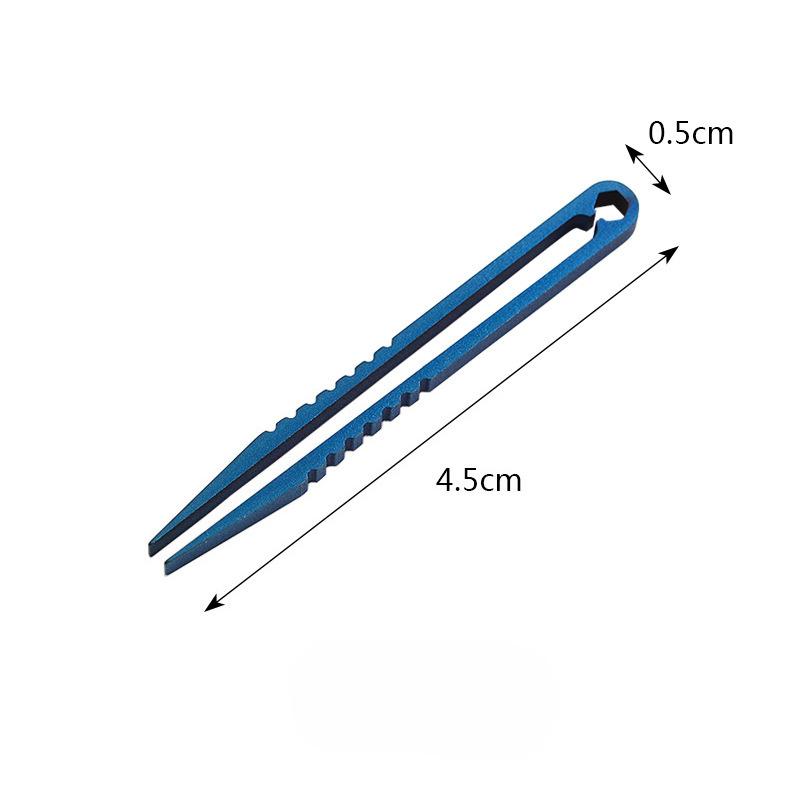

TC4 Titanium Alloy Multipurpose EDC Tweezer Mechanic Clip Tool for Phone Repair Camping Outdoor Professional Use S-Blue