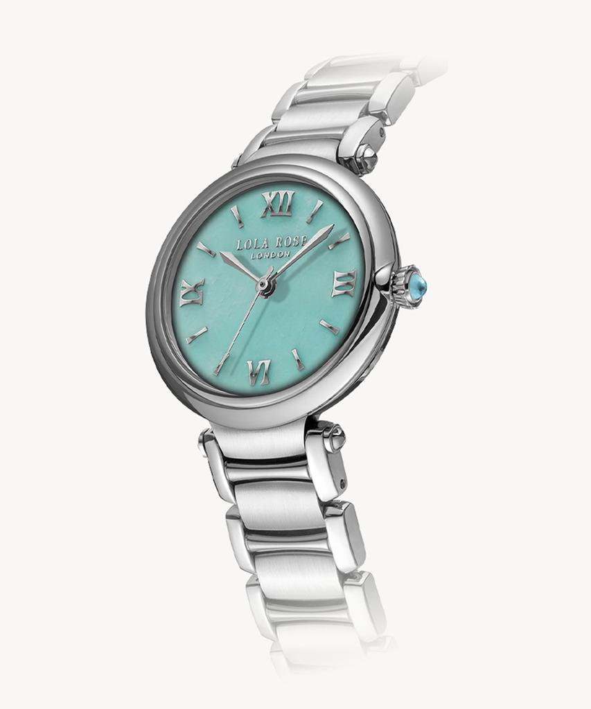 Lollalojeu Arch Bridge Amazonite Silver Women'S Metal Watch