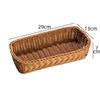 Imitation Rattan Storage Baskets Waterproof Woven For Kitchen Bathroom Desktop Snack Organizer
