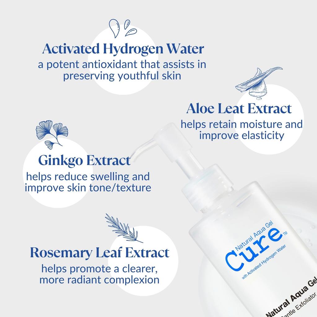 Cure Natural Aqua Gel Exfoliator 250 g – Sanftes Hautpeeling-Gel
