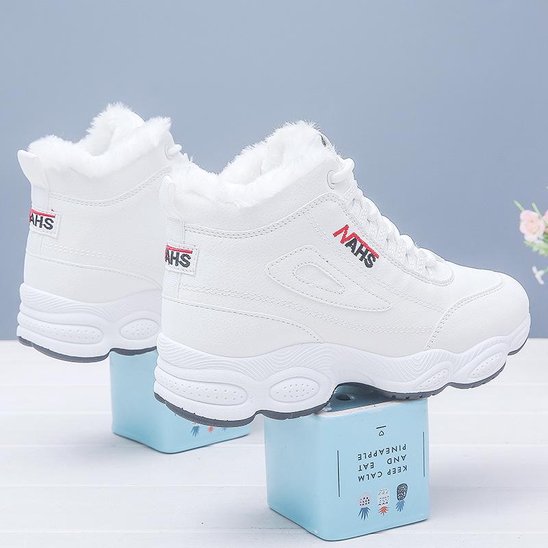 Winter new ins velvet dad sports trendy shoes student high-top warm cotton shoes