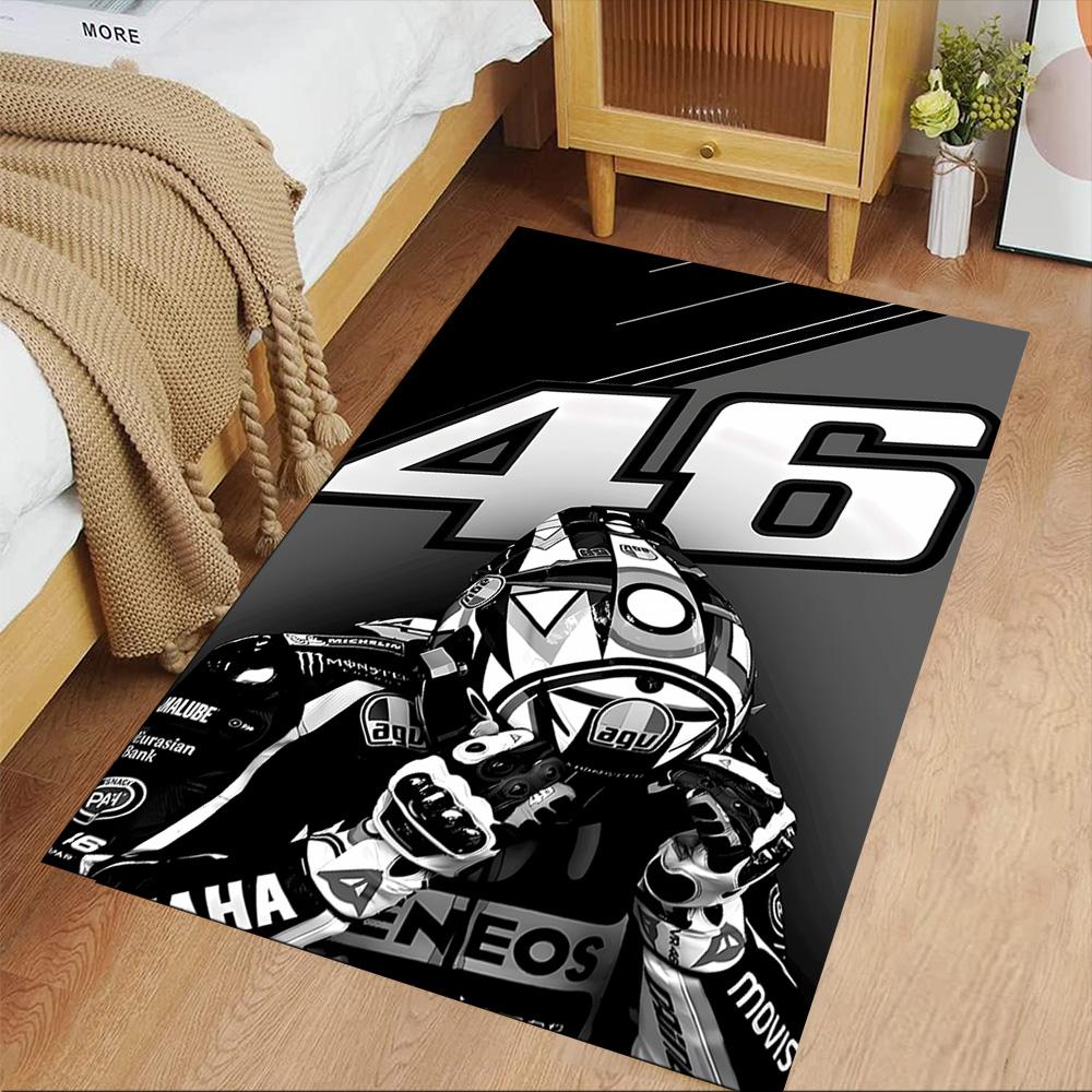 Motorcycle Legend Floor Mat Suitable for Game Room Living Rooms Dining Room Playrooms Antislip Carpet Office Home Decor