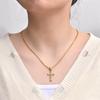 2026 European and American Necklace Women's High-end Clavicle Chain Niche Cross Diamond Pendant Jewelry