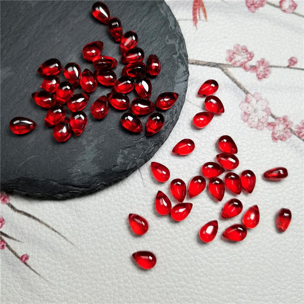 30Pcs Gradient Color 6x9mm Water Drop Shape Beads Czech Glass Beads For Jewelry Making DIY Handmade Hairpin Craft Accessories
