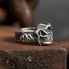 Ssangyong Skull Open Ring Men's Trendy Atmosphere Punk Adjustable Ring