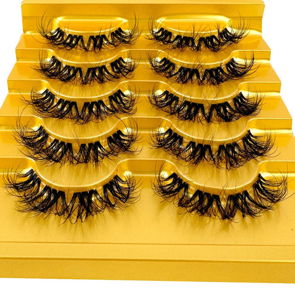 Segmented Lashes Manga Lashes 3D Clear Band Lashes Natural Look Wispy Mink Eyelashes Fluffy Cat Eye Lashes Individual Eyelashes