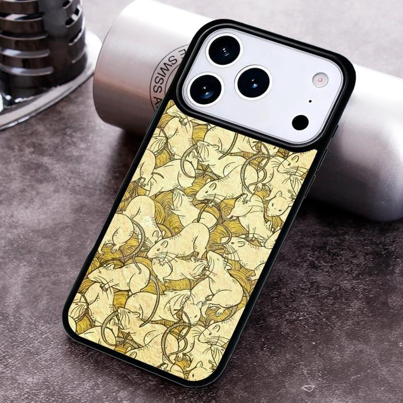 Mouse Rat Soft Phone Case for iPhone 17 16 15 Pro Max Air 14 13 12 11 Plus Shockproof Capa Cover
