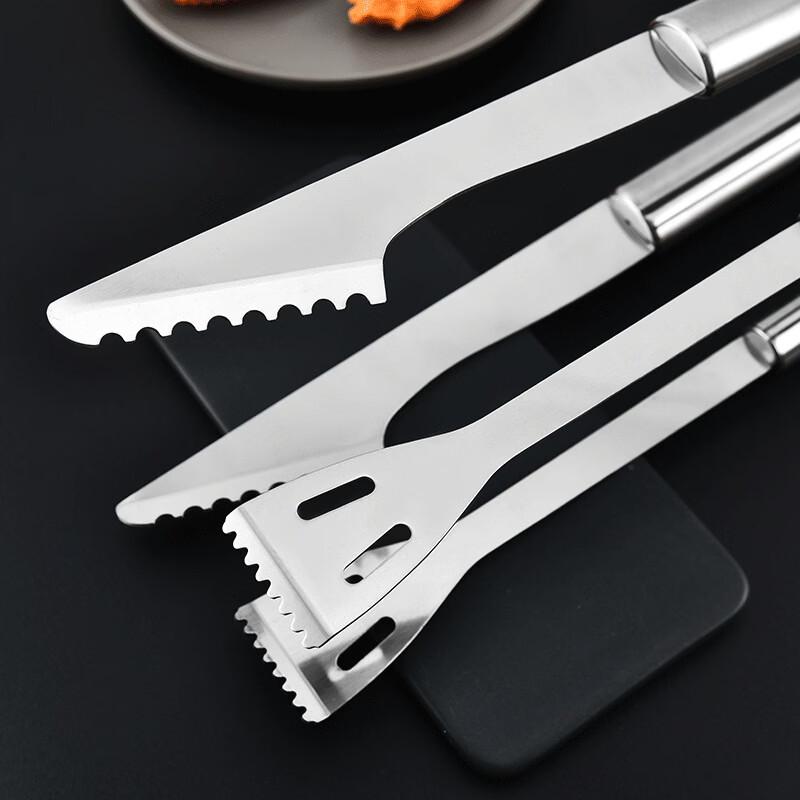 SMVP Long Handle Stainless Steel Food Tongs