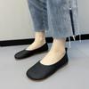 Módní Dámské Slip on Kožené mokasíny Jaro Podzim Módní Baletní Boty Dámské Ležérní Obuv s kulatou špičkou Roztomilé Ploché Nurse Boty Tenisky