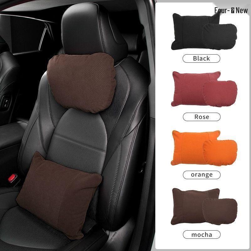 Car Headrest Lumbar Support Cushion for BMW, Mercedes-Maybach, Tesla