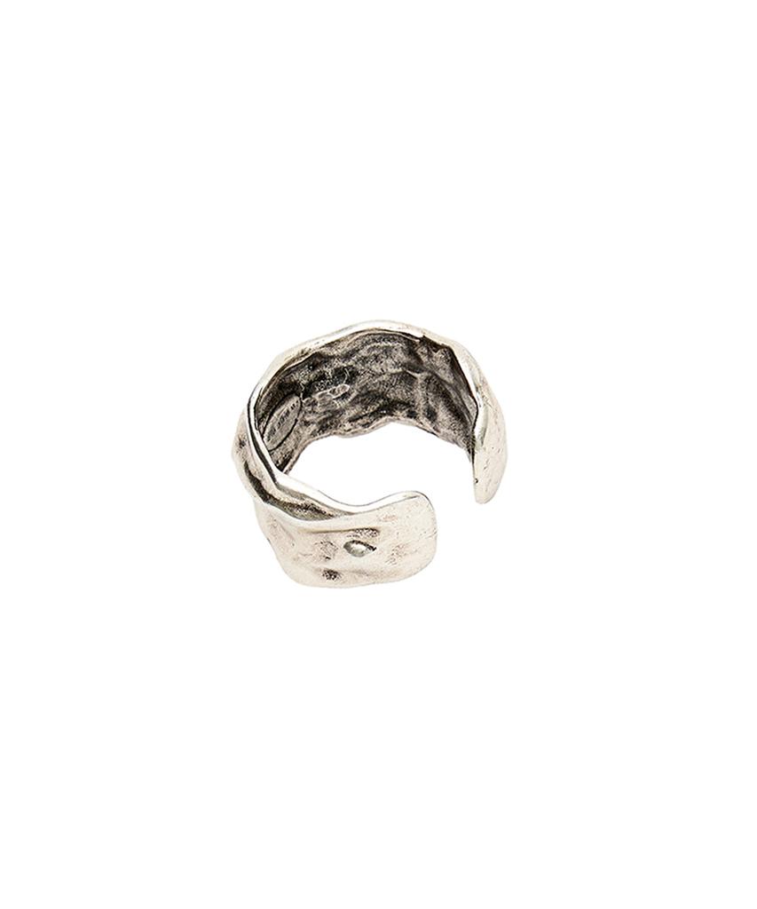 Noirer Hammered Wave Ring (Silver)
