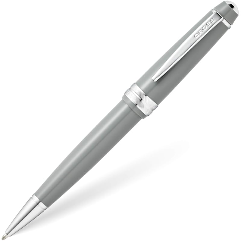 Cross Bailey Light Polished Resin Refillable Ballpoint Pen, Medium Ballpen, Includes Premium Gift Box - Glossy Grey