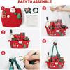 Christmas Basket for Present | Decorative Red Hamper Box Gift for Families College Women | Treats for Holiday Celebration
