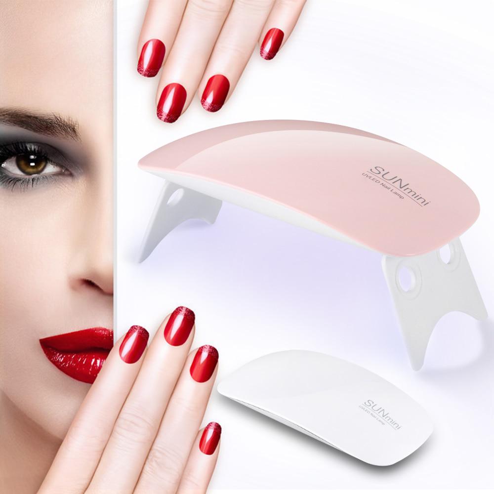 6W Mini Nail Lamp Nail Dryer Machine UV LED Lamp Portable USB Cable Drying Lamp For Gel Varnish