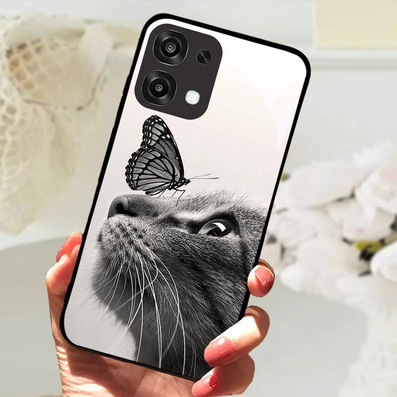For Oppo A6 A 6 Pro F31 5G CPH2781 Case Fashion Painting Tempered Glass Cover For OPPO A6Pro Phone Fundas Protective Shell Coque