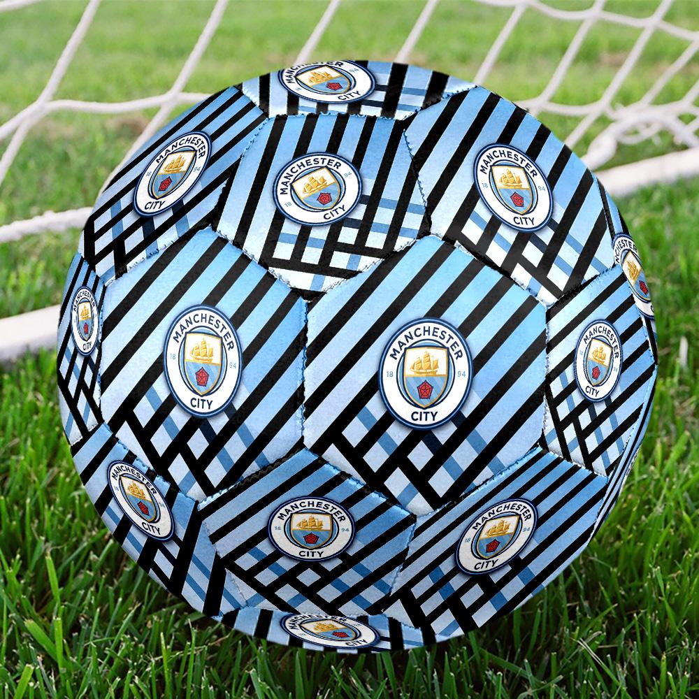 Manchester City teamSoccer Ball Colorful All Ages Machine Stitched PVC Competition Ready Durable High-Bounce