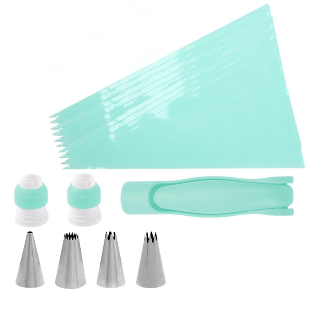 17 pcs/Set Reusable Cake Decorating Tool Set with Piping Bag with Nozzle Tips Pastry Icing Pen with Piping Spout Piping Bag