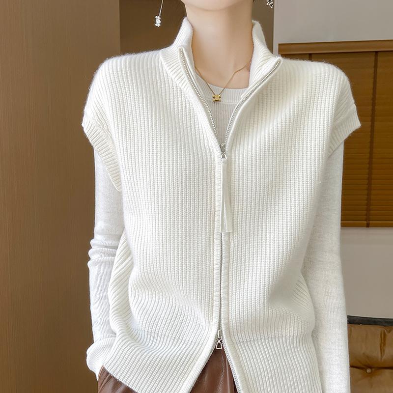 

Women s Cashmere Cardigan Qinghe Cashmere 30% Cashmere 70% Wool Autumn and Winter Cashmere Cardigan Soft and Warm XXL білий