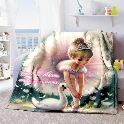 Dance Skirt Customize Your Name Blanket Cozy Personalized Blanket Warmthful Decor Perfect for Bedding Chair Seaside Bed for All Occasions