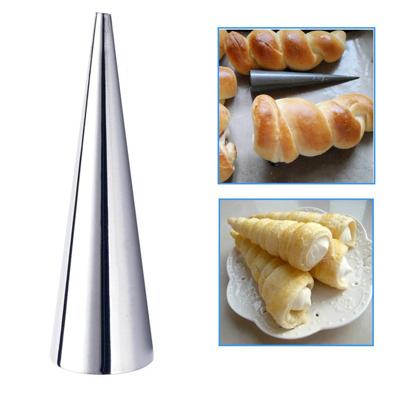 9Pcs Conical Tube Cone Roll Moulds Spiral Croissants Molds Cream Horn Mould Pastry Mold Cookie Dessert Kitchen Baking Tools