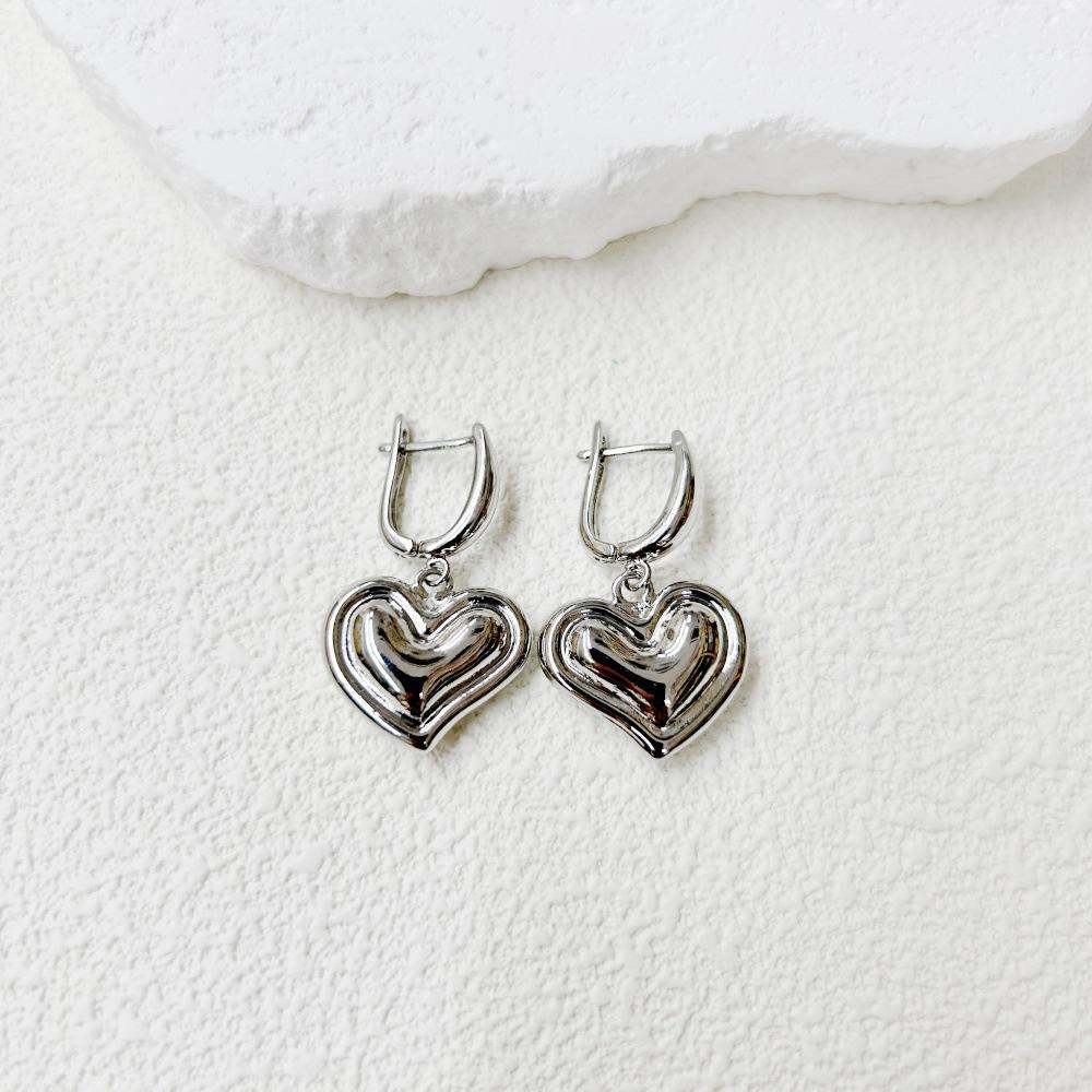 

Универсальные медные трехмерные серьги-клипсы в форме буквы U с гладкой поверхностью и полым элементом «люблю тебя», овальные серьги-ветрячки, женские украшения