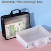 Tragbare Dokumententasche mit großer Kapazität, verdickte Köper-Aktentasche, transparente A4-Handtasche, Schule