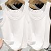 Modal Ribbed Spaghetti Strap Tank Top - Women's Versatile U-Neck Solid Color for Spring/Summer, Sports, Yoga, Base Layer.