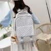 Junior high school student backpack new nylon letter student schoolbag large capacity simple backpack female