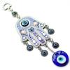 Fatima Hand Blue Eye Wall Hanging Wind Chime Art Crafts Ornaments Meditation Yoga Healing Home Room Decor