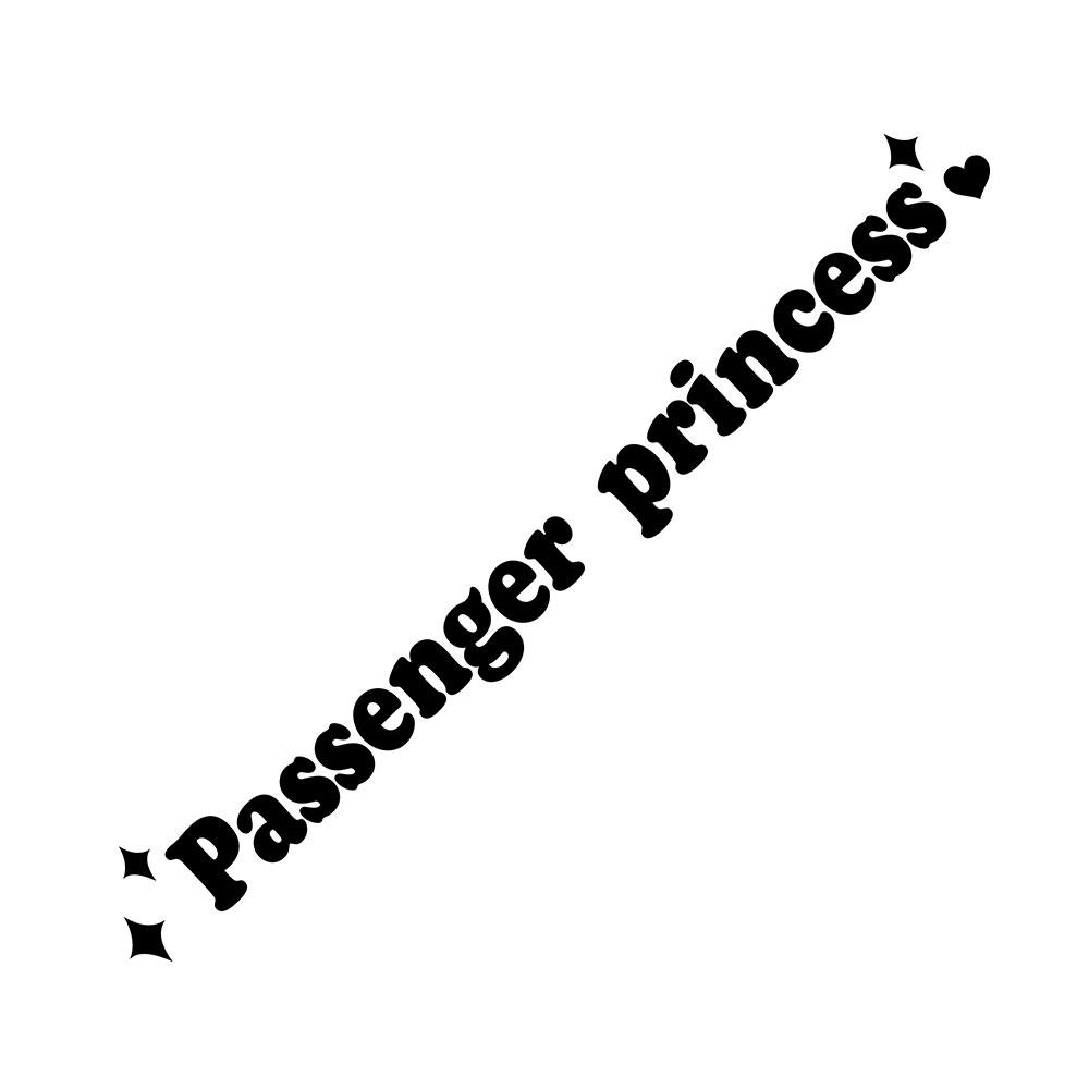 

Текстовые наклейки для автомобиля, пассажирская принцесса, украшение интерьера, зеркало заднего вида, модные наклейки, креативные спортивные виниловые наклейки из ПВХ 15x1.8cm