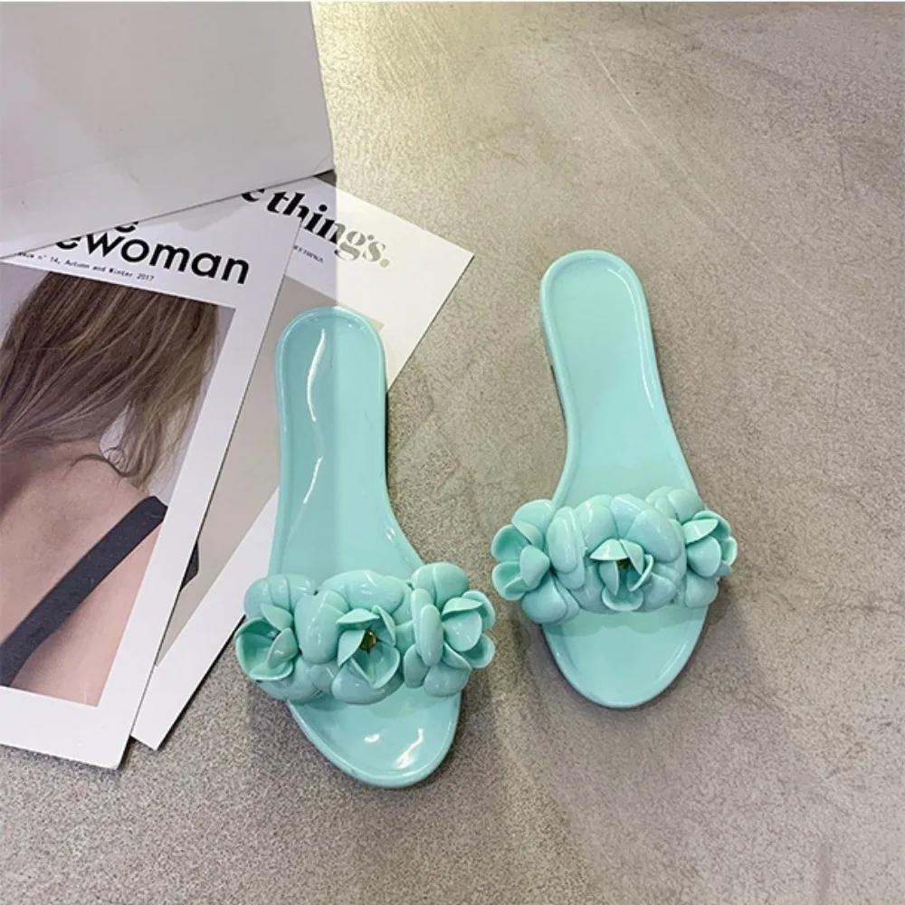 Women Slippers Summer Outside Flat Bottom Slippers Fashion Jelly Sandals Women New Beach Women's Shoes Sandalias De Mujeres