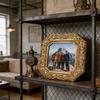 Small Antique Resin Picture Frame Victorian Rectangular Oval Jewelry Display Photo Frame for Weddings Party Decors