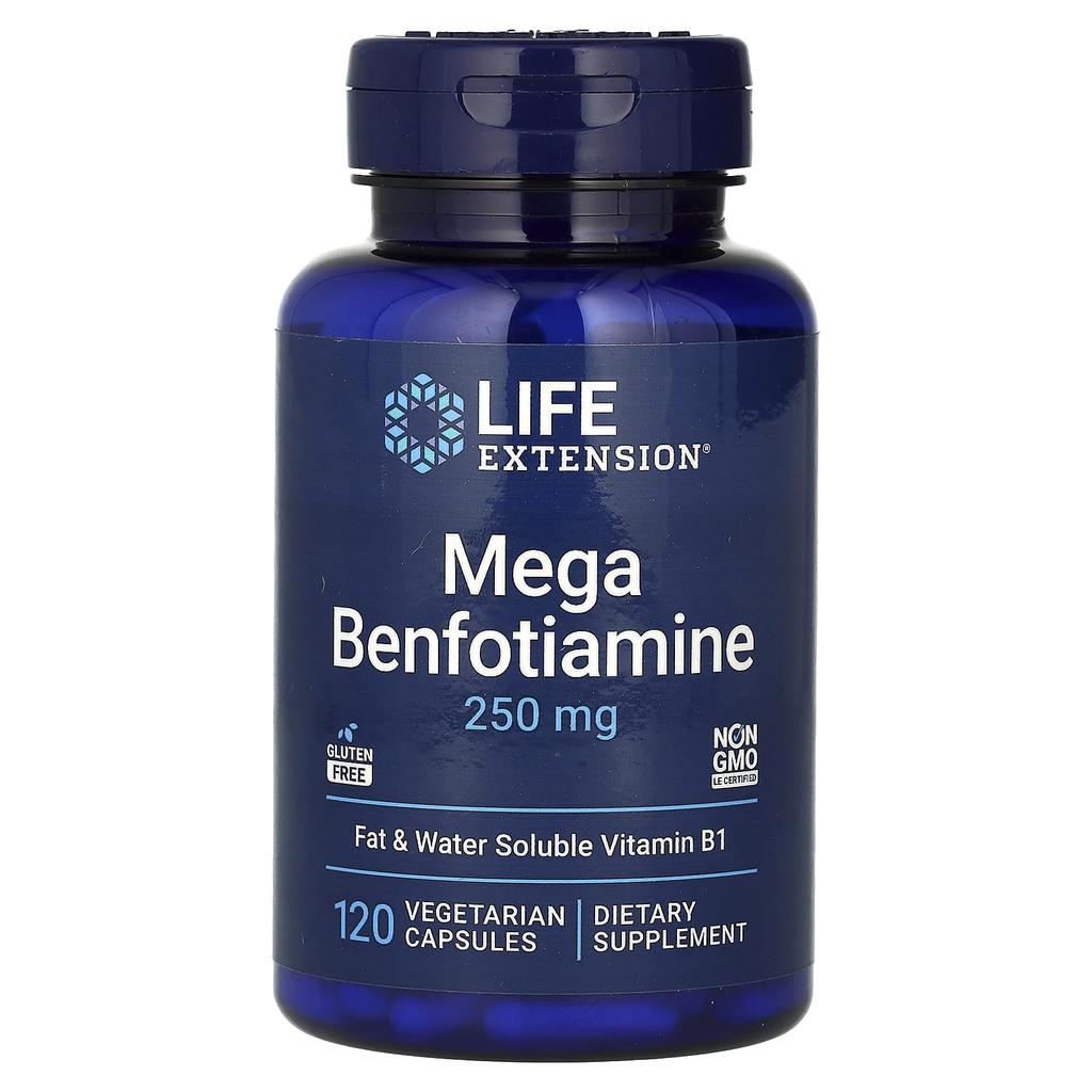 Mega Benfotiamine, 250Mg, 120 Veggie Capsules