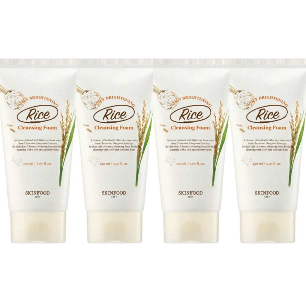 SKINFOOD Rice Daily Brightening Cleansing Foam 150ml*1Pc/2Pcs/3Pcs/4Pcs