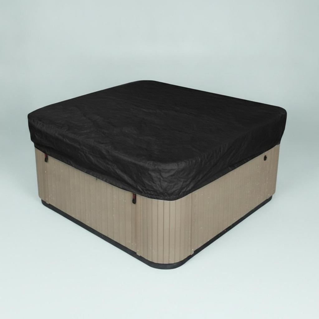 Square Spa Cover Waterproof Protector Windproof for Homeowners, Backyard, Garden, Poolside