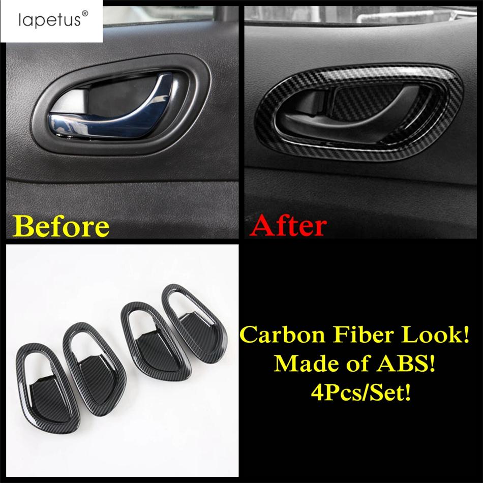 Side Air AC Vent Handle Bowl Gear Shift Head Cover Trim For Nissan Navara NP300 / Terra 2017 -  ABS Carbon Fiber Accessories