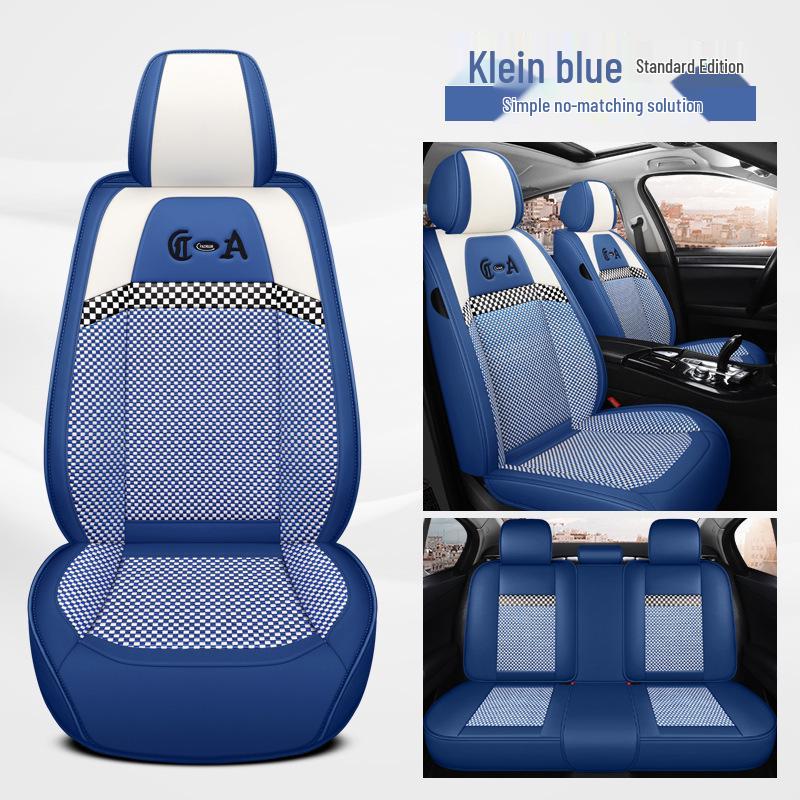 Bestune Cartoon Car Seat Cushion: Universal Leather-Linen Wrap for All Seasons