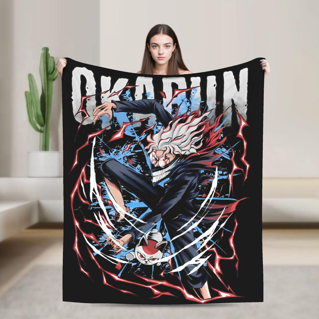 Anime Okarun Dandadan Flannel Blanket Awesome Throw Blankets for Sofa Bedding Lounge 125*100cm Quilt,