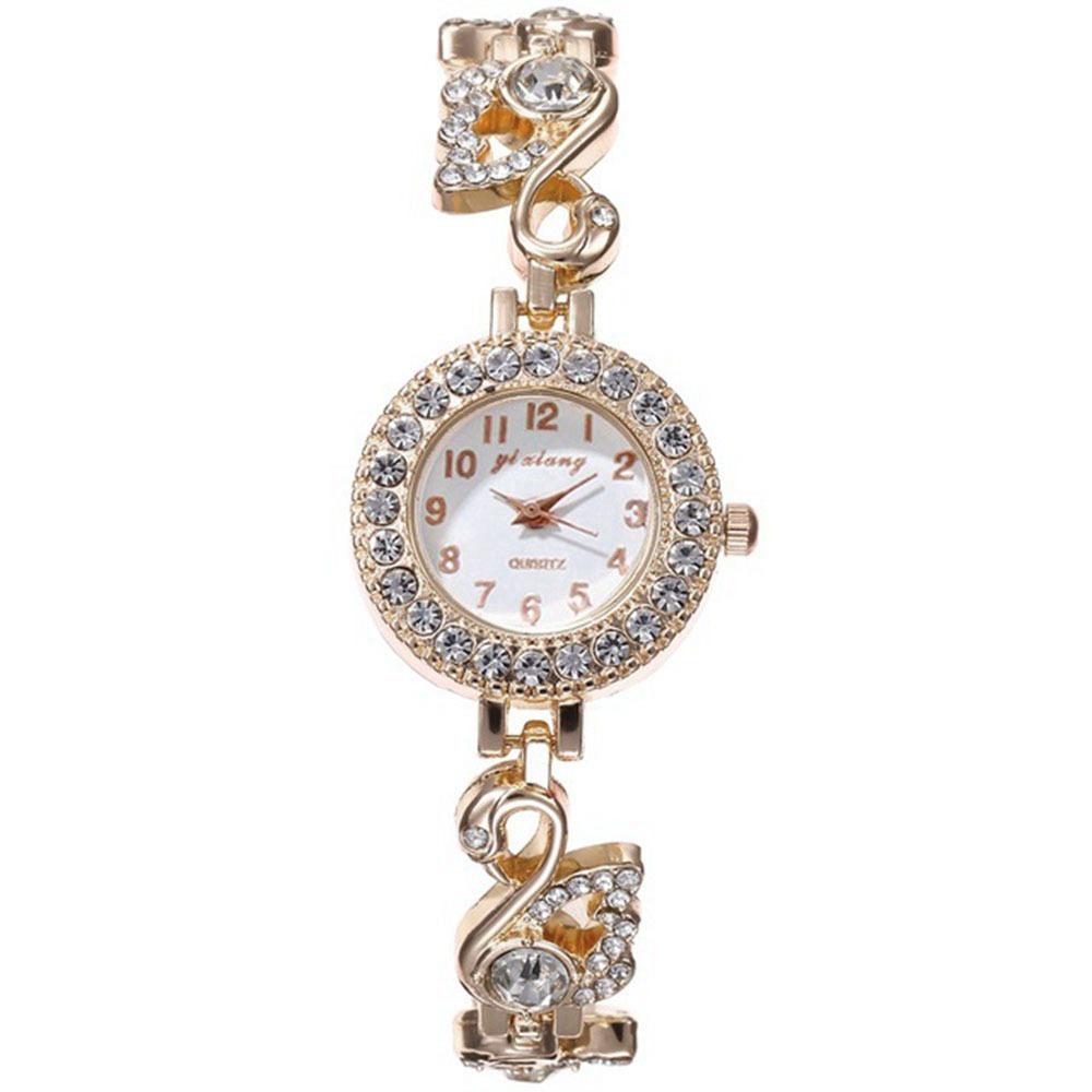 Luxury Rhinestone Swan Women's Quartz Wristwatch