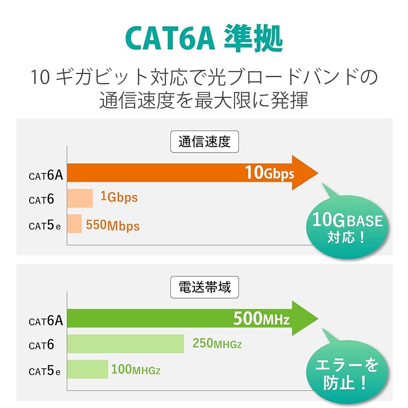 ELECOM LAN Cable CAT6A 5m with Anti-Snag Connector, Standard Blue LD-GPA/BU5