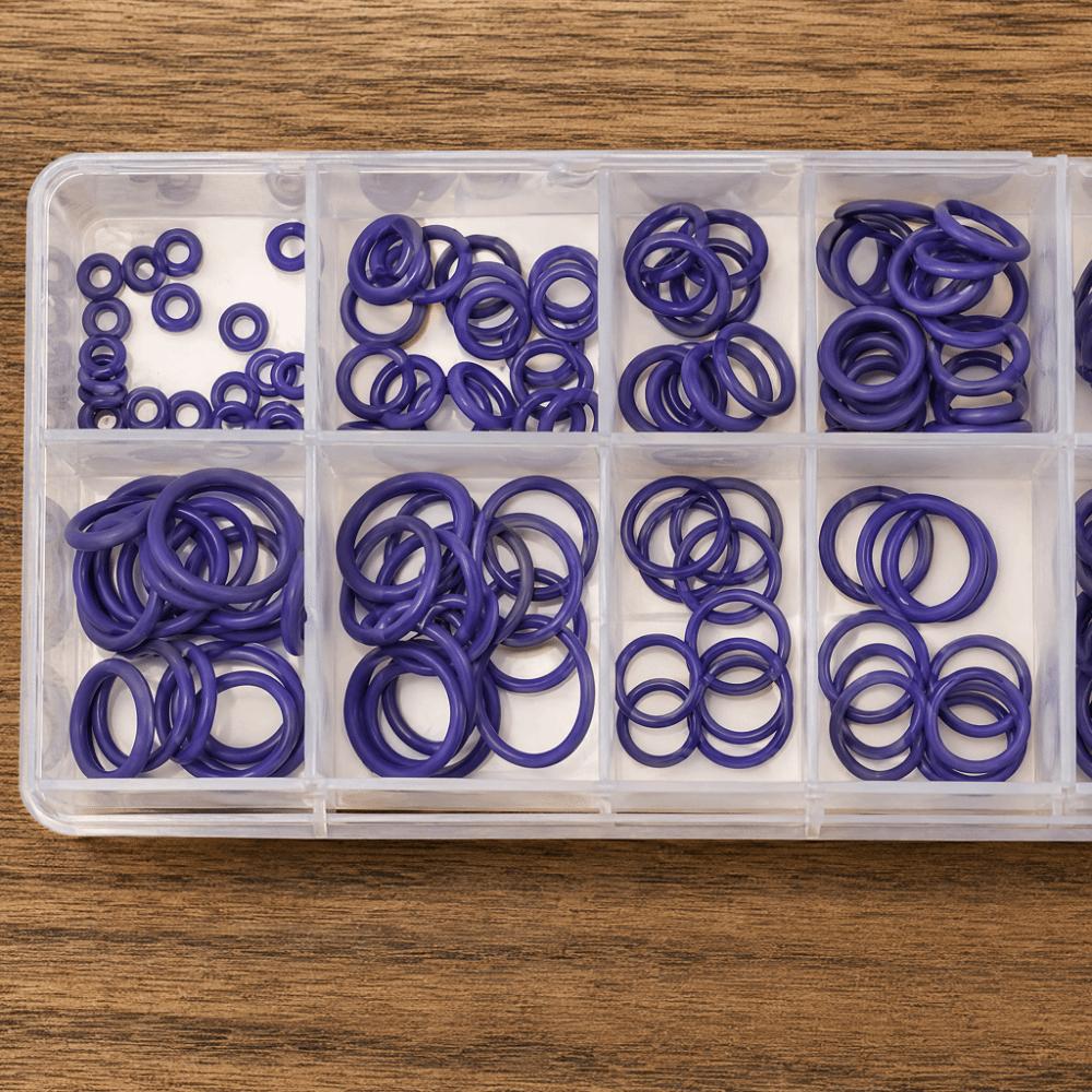 270pcs 18 Sizes Seal Gasket Set Plastic Box O-Ring Assortment Kit Rubber O-Ring  Vehicle Maintenance
