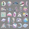 50 Pictures of Universe Graffiti Personality Laser Alien Trend DIY Skateboard Water Cup Suitcase Stickers Waterproof