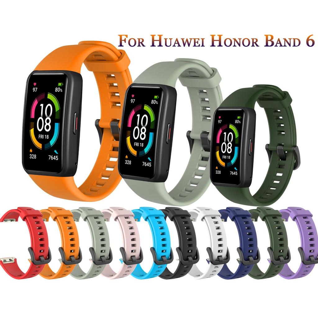 Sport Silicone Watch Band For Huawei Honor Band 6 Smart Watch Wristband Replacement Original Soft Strap For Huawei Band 6 Band