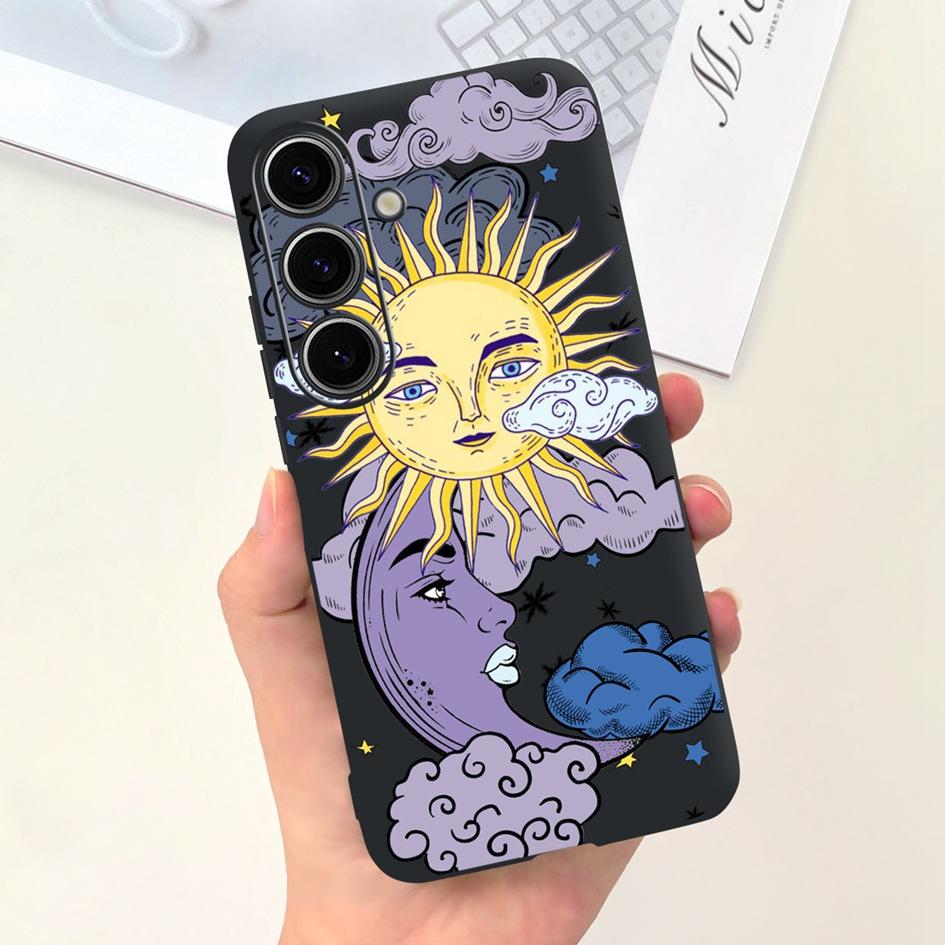 For Samsung Galaxy S24 Plus Case Lovely Yellow Duck Astronaut Matte Silicone Soft Cover For Samsung S 24 S24 Ultra S24+ 5G Funda