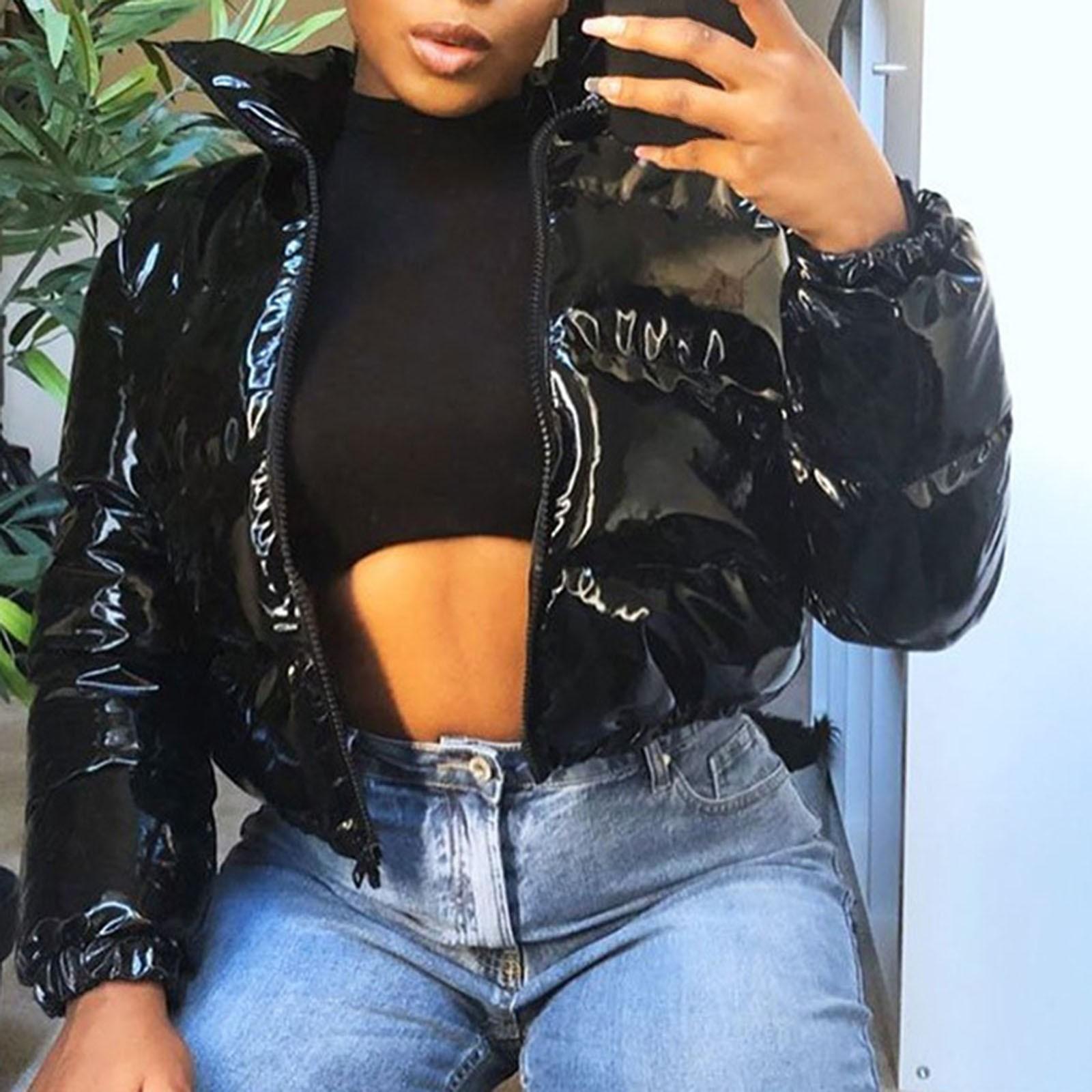 

Элегантные женские зимние парки с подкладкой, модные толстые теплые универсальные повседневные пуховые куртки из хлопка с воротником-стойкой, женские пуховики XL